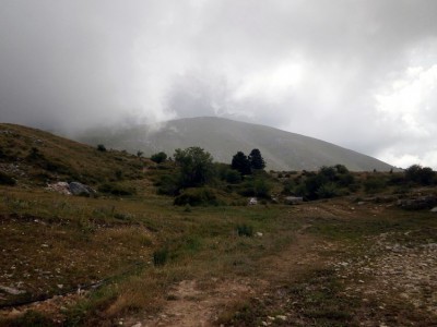Kissavos - szczyt Ossy w chmurach