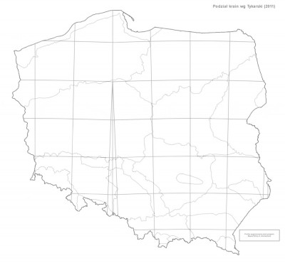 Mapka z krainami przesłana GrzegorzowiG - z błędnym opisem ! na górze mapki -  to nie jest podział TYKARSKI, 2011 !!!!!!!