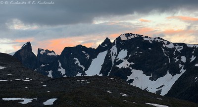 Jotunheim o zachodzie.