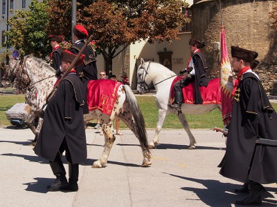 Chorwaci są dumni ze swojej historii i folkloru. O folklorze jeszcze będzie, a tutaj pod katedrą  - Zmiana warty Hajduków