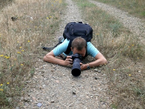 Paweł Walkiewicz w akcji na David Garejańskich stepach.