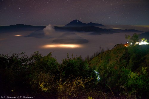 Bromo by night