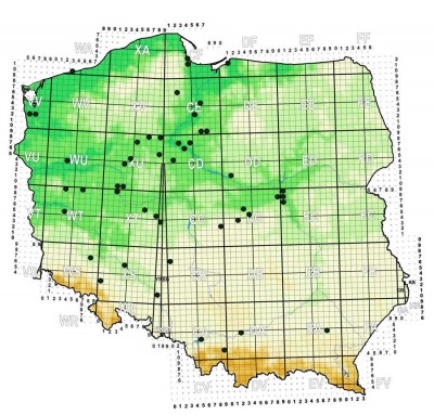 Phyllonorycter platani - występowanie w Polsce.jpg