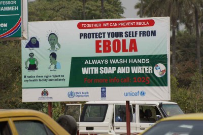 Tablica odnośnie eboli